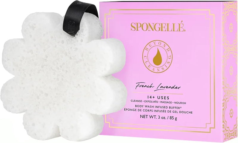 SPONGELLÉ Spongelle Wild Flower Buffer Body Scrubber Bundle with Box | Bath & Shower Loofah for Women | Exfoliator with Body Wash Infused | 14+ uses (Beach Grass, French Lavender, Freesia Pear) - Image 3